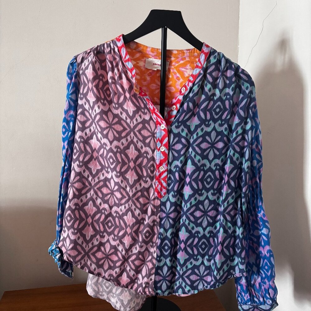 Xirena multicolored peasant blouse